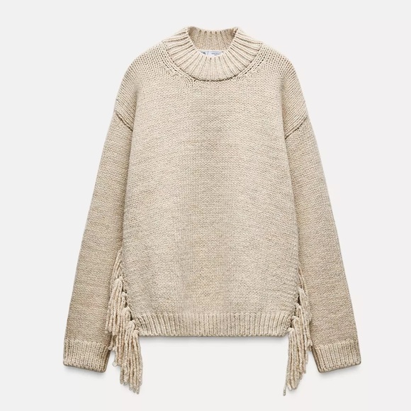 Zara Fringe Detail Sweater - Picture 6 of 6